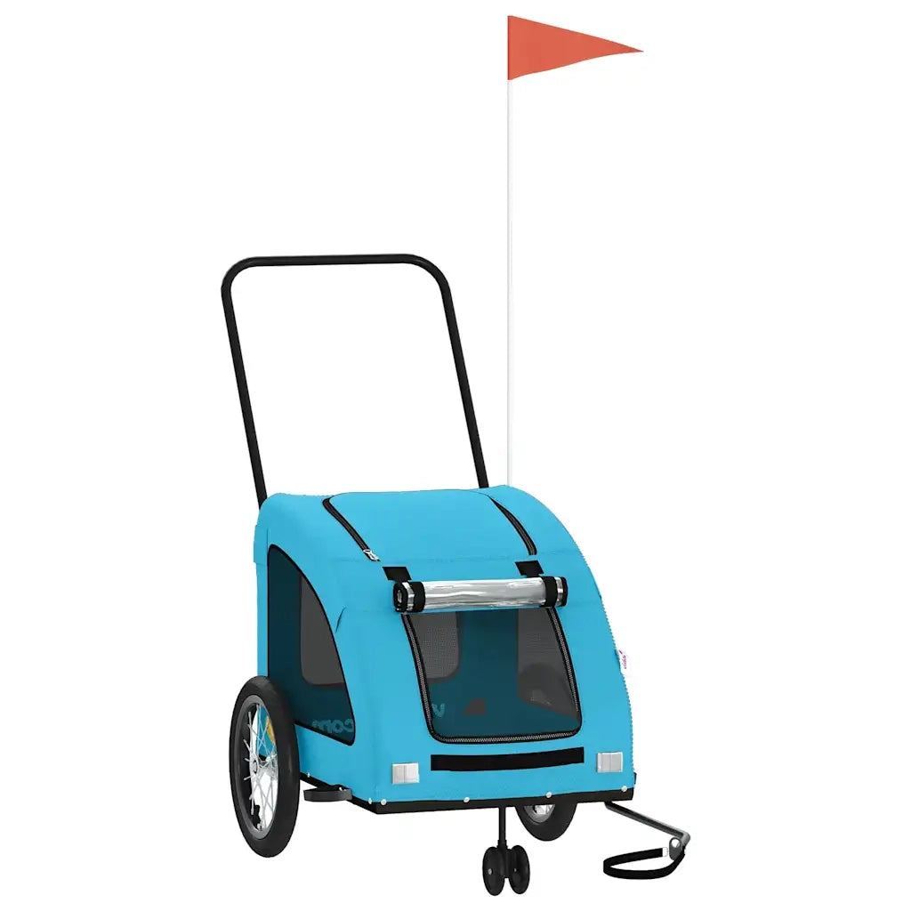 Rimorchio da Bici per Animali Blu Oxford e Ferro CFW8833976