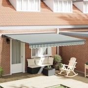 Tenda da Sole Verde e Bianco 400 x 300 x 165 cm 3330732