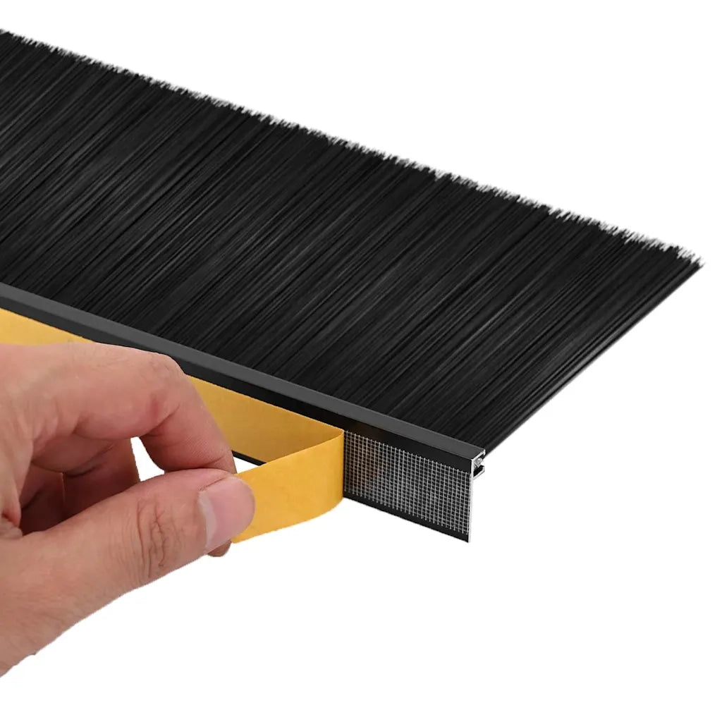 Spazzole per porte autoadesive 2 pz Nero 100 cm CFW2593280