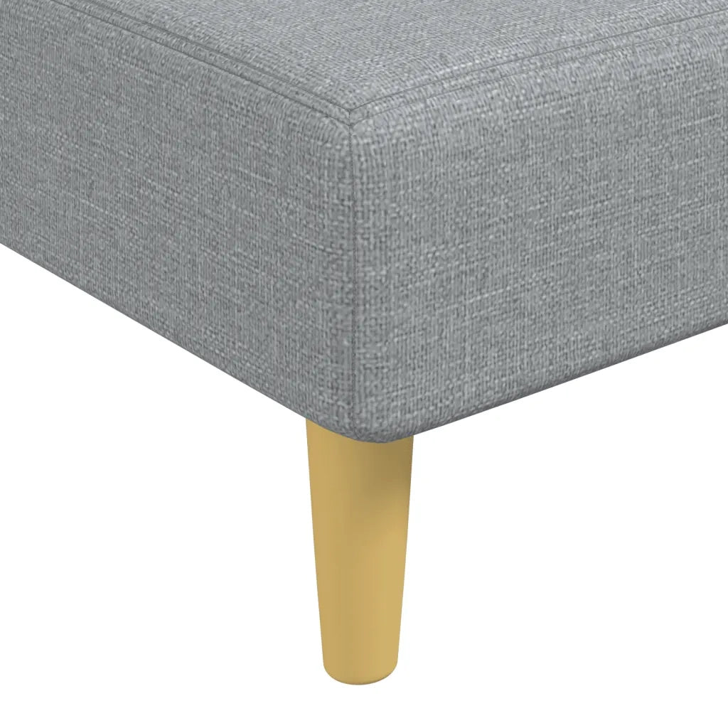 Divano Letto a L Grigio Chiaro 279x140x70 cm in Tessuto 3157211