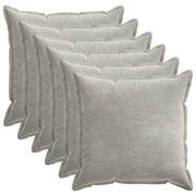 Federa 6 pcs HOUTEN Grigio Chiaro 80 x 80 cm Tessuto Chenille 921680