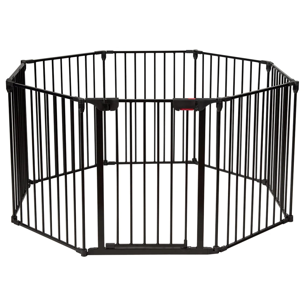 Barriera di sicurezza set da 1 per camino 500 x 75 cm protezione robusta regolabile design nero 20_0010627