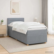 Letto box spring con materasso Grigio Chiaro 80 x 200 cm 3452792