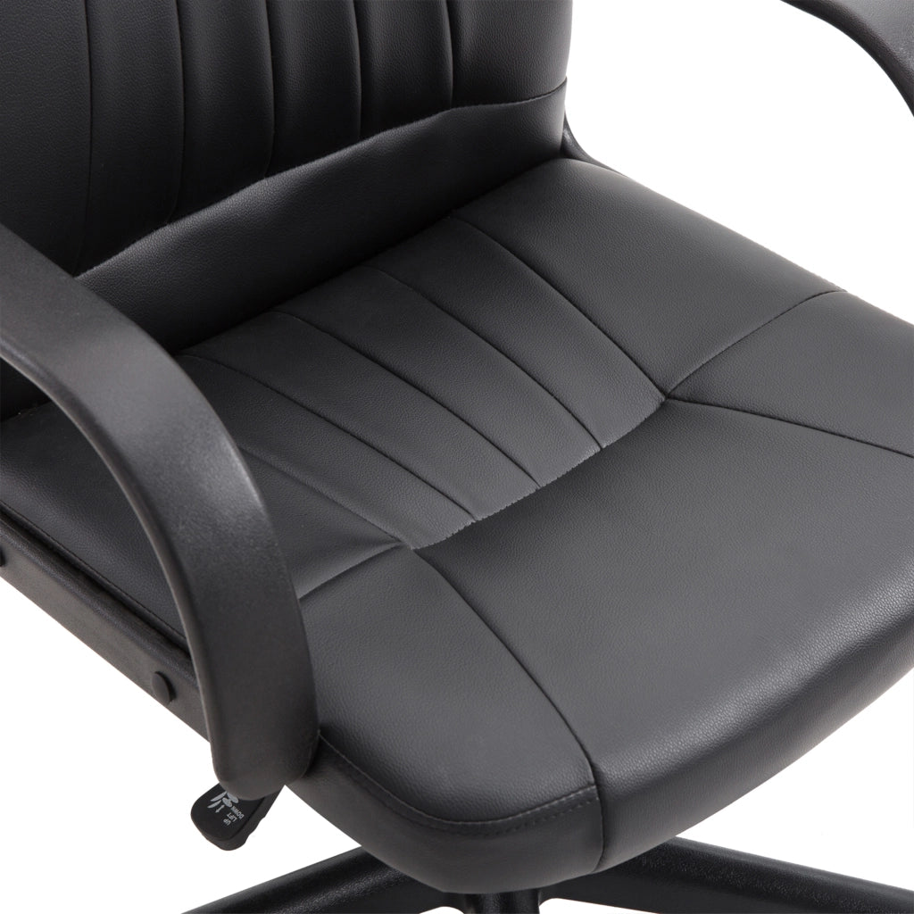 Sedia da Ufficio Girevole Regolabile ¨C zephmum ¨C Similpelle Nero 60x60x94-103cm