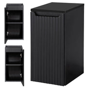 Mobile bagno con 1 anta - 30 x 60 x 40 cm scanalato nero 03_0009943