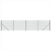 Recinzione da Giardino | Recinzione Metallica con Flangia Verde 1,4x10 m