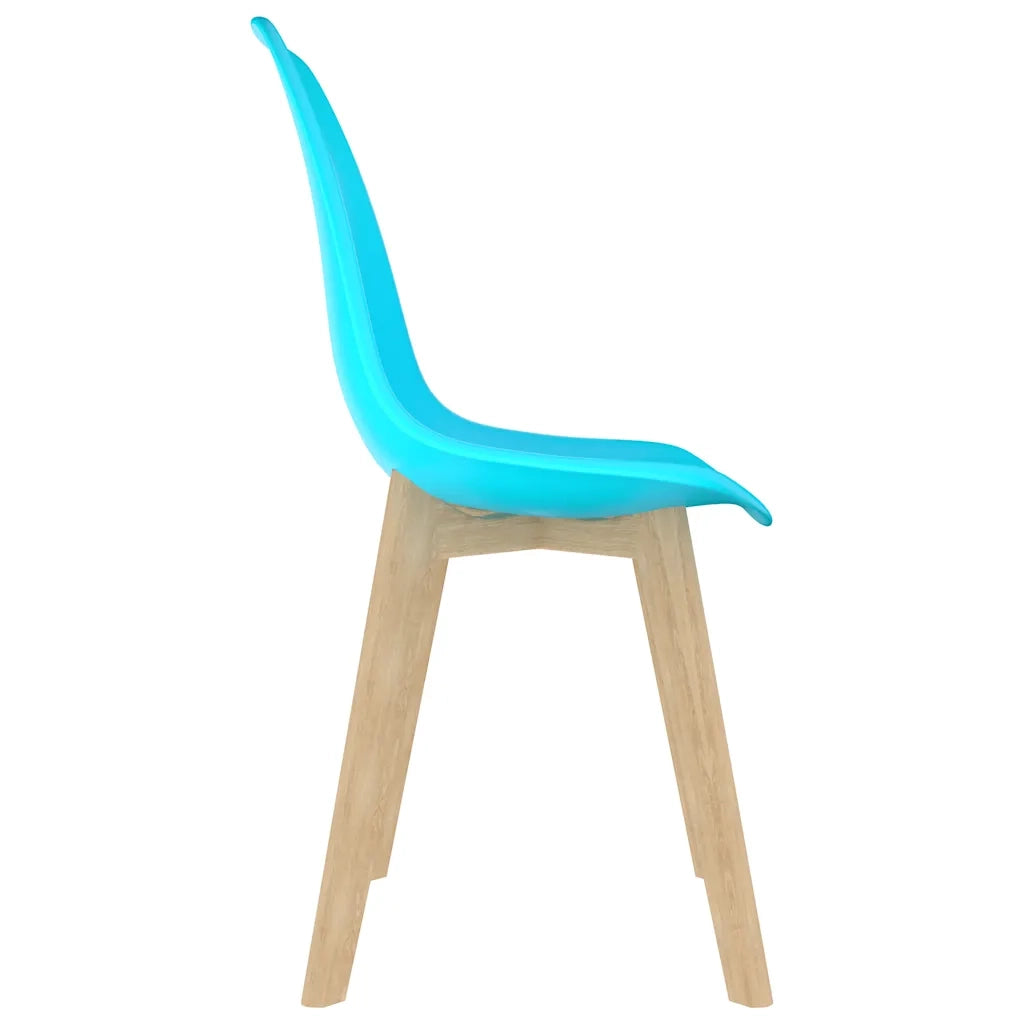 Sedie da Pranzo 4 pz Blu in Plastica 289126