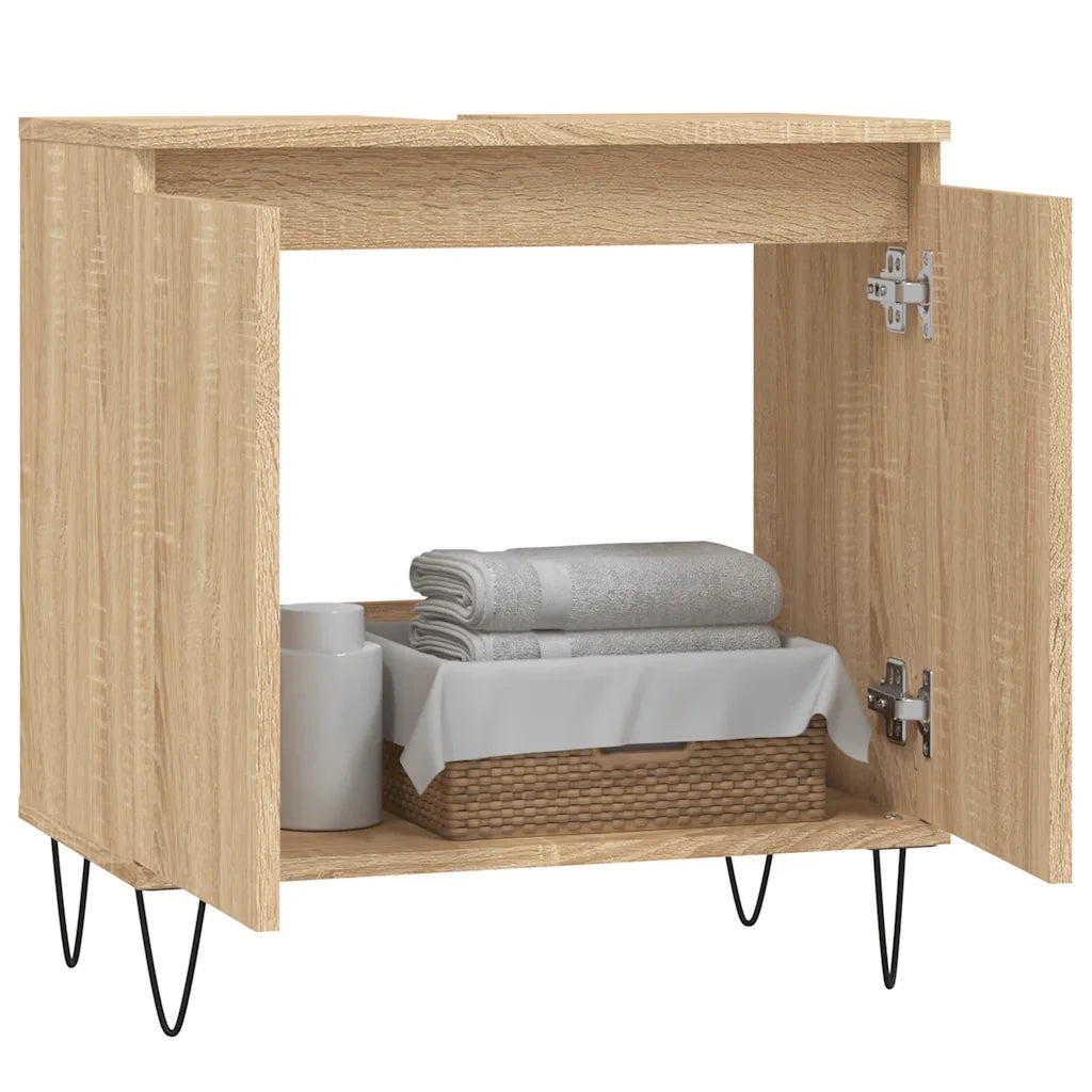 Mobile da Bagno Rovere Sonoma 58x33x60 cm in Legno Multistrato 831583