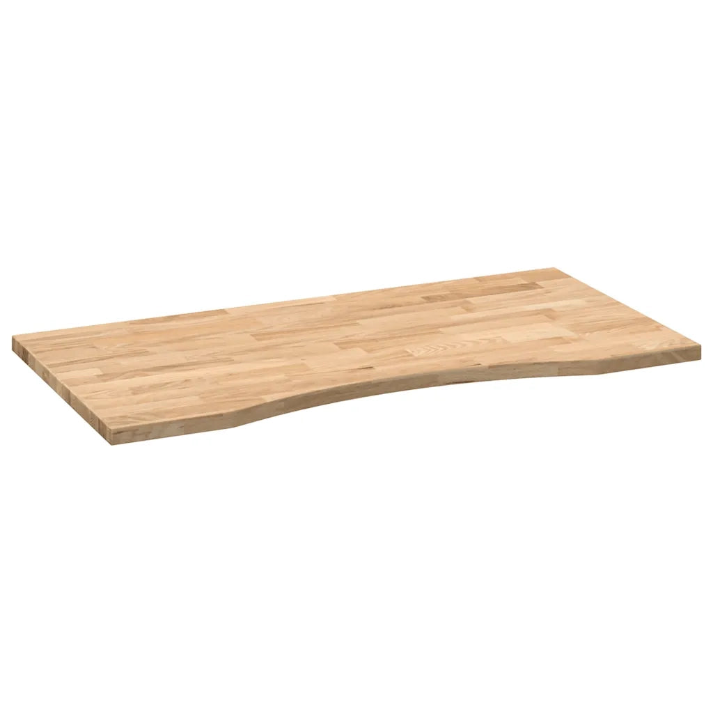 Piano Scrivania 100x50x2,5 cm Rovere Massello Non Trattato