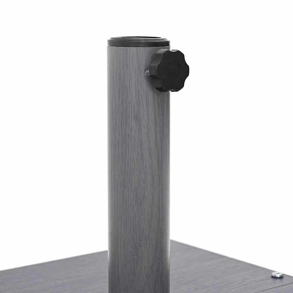 Base quadrata per ombrellone da esterno 45 x 45 x 31,5 cm superbo supporto moderno in acciaio grigio scuro 02_0058932
