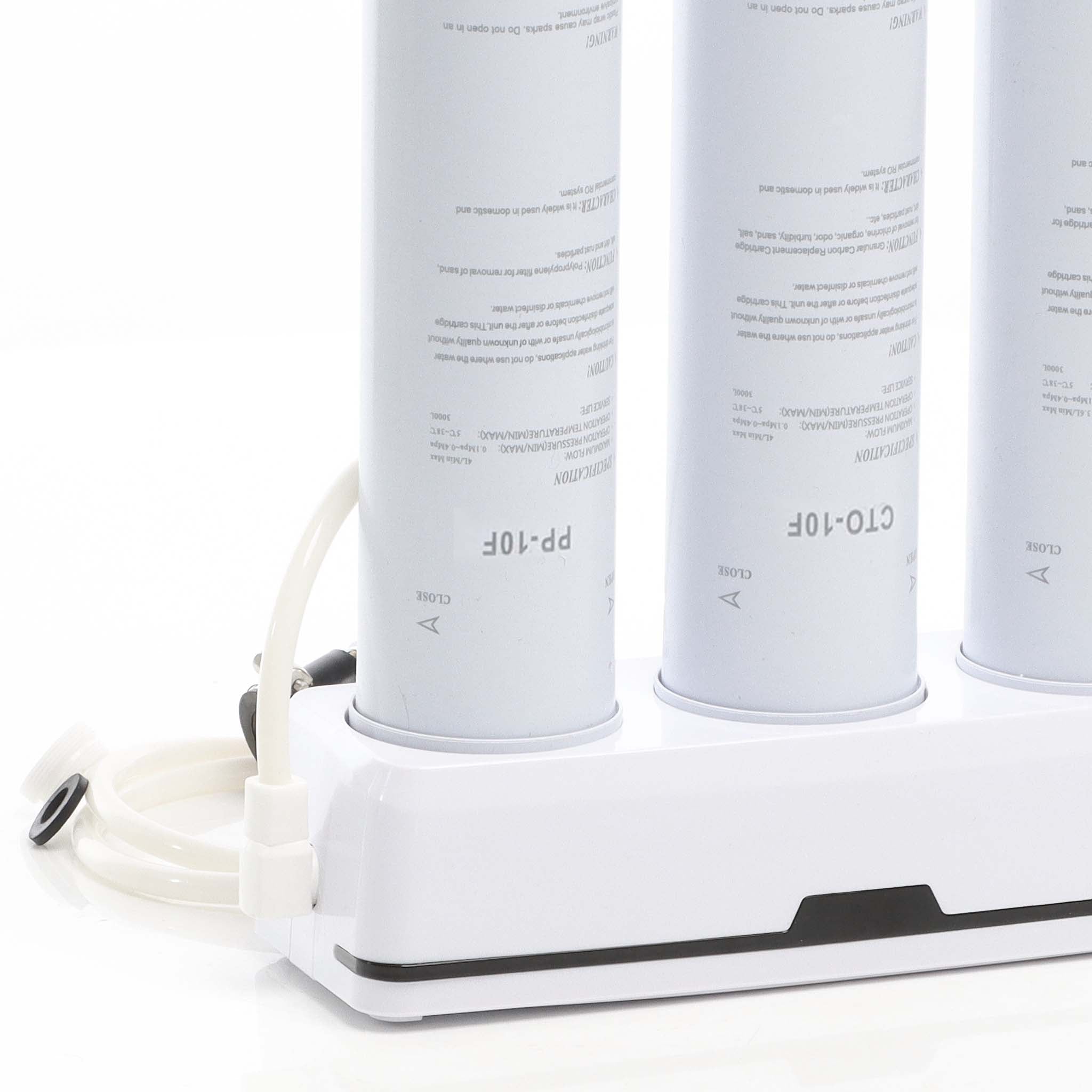 Naturewater Filtro acqua NW-3-PPCTOUF, Sistema di filtrazione a 3 livelli con cartucce, Filtro da banco