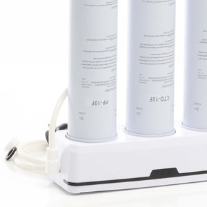 Naturewater Filtro acqua NW-3-PPCTOUF, Sistema di filtrazione a 3 livelli con cartucce, Filtro da banco