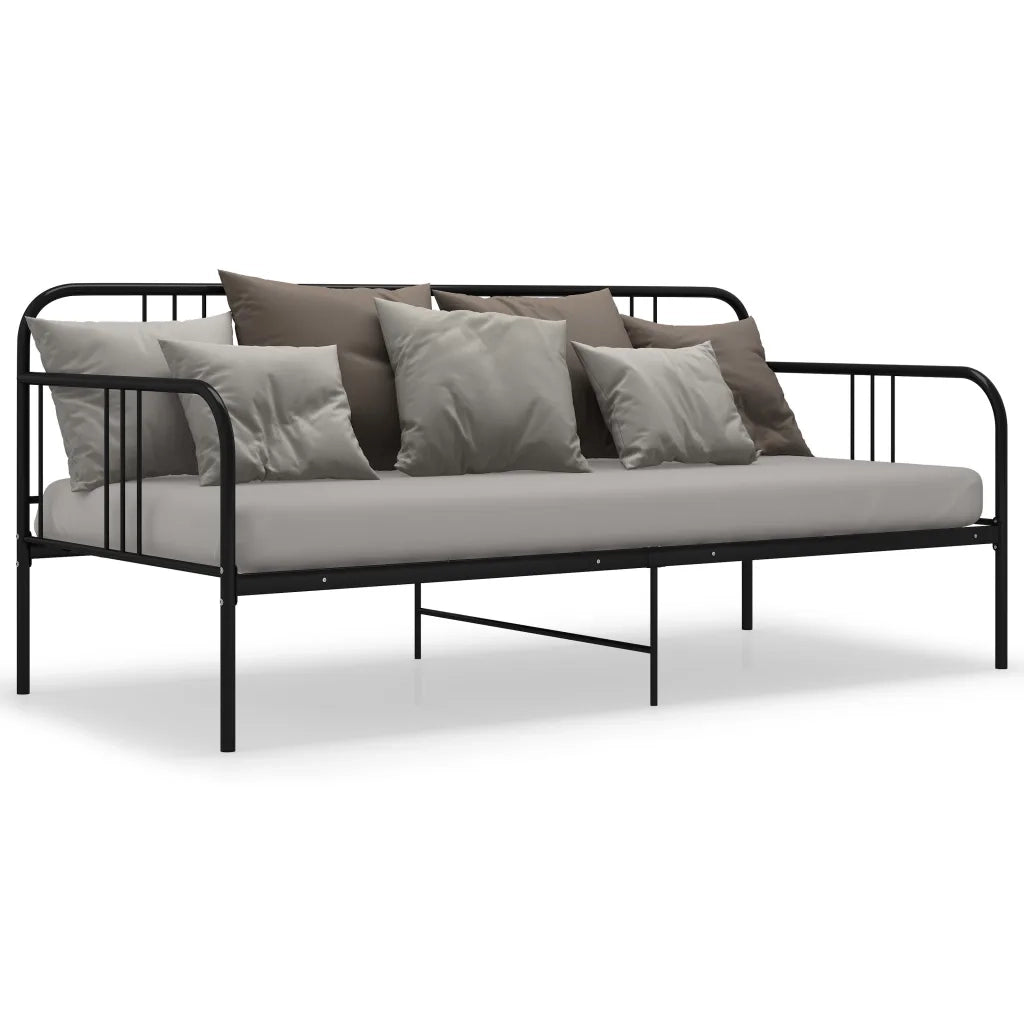 Divano letto-Sofa Letto-Daybed Telaio Nero in Metallo 90x200 cm 294487