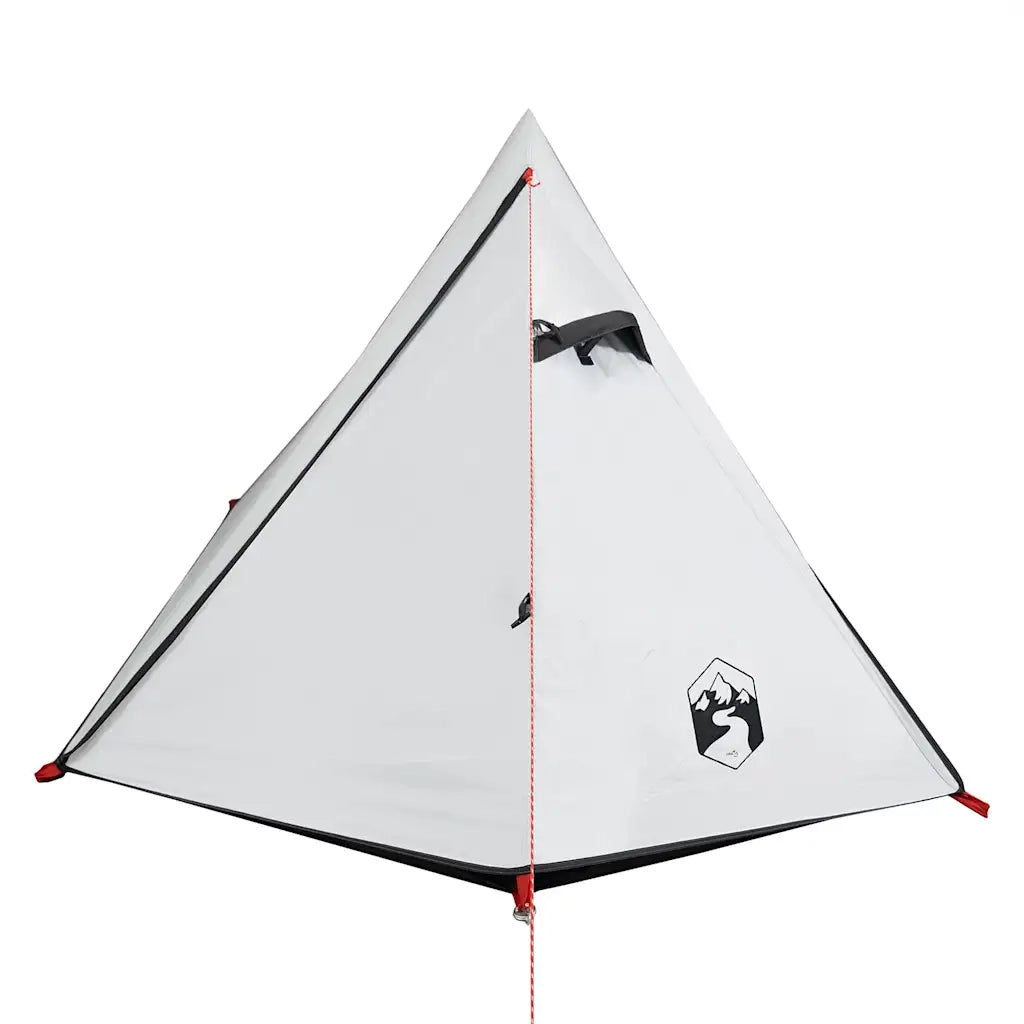 Tenda Campeggio a Cupola 2 Persone Bianca Tessuto Impermeabile 94322