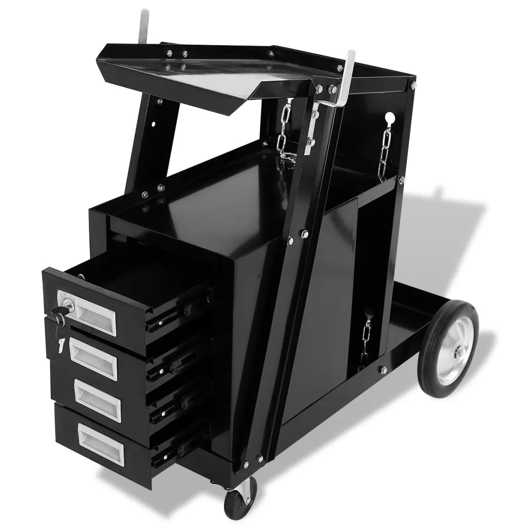Carrello di Saldatura con 4 Cassetti Neri CFW9404496