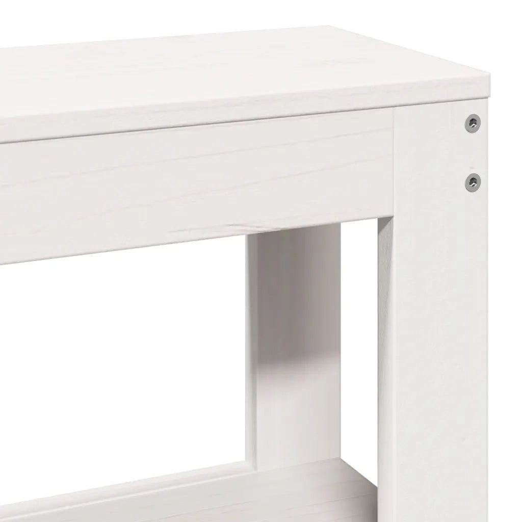 Letto matrimoniale | Letto per adulti | Letto senza Materasso Bianco 120x200 cm Legno Massello di Pino
