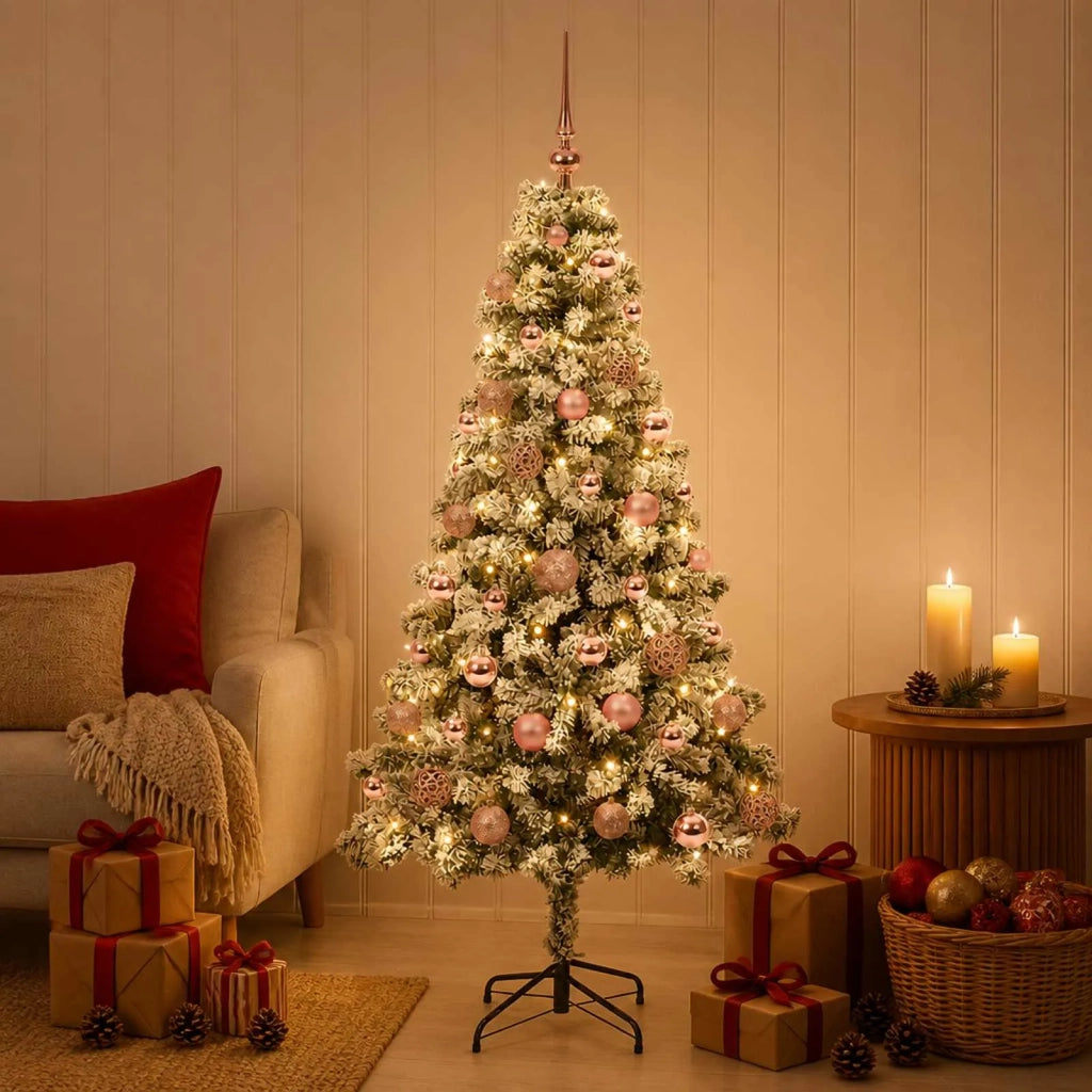 Albero di Natale Artificiale con Palline 120 cm 150 LED 3460815