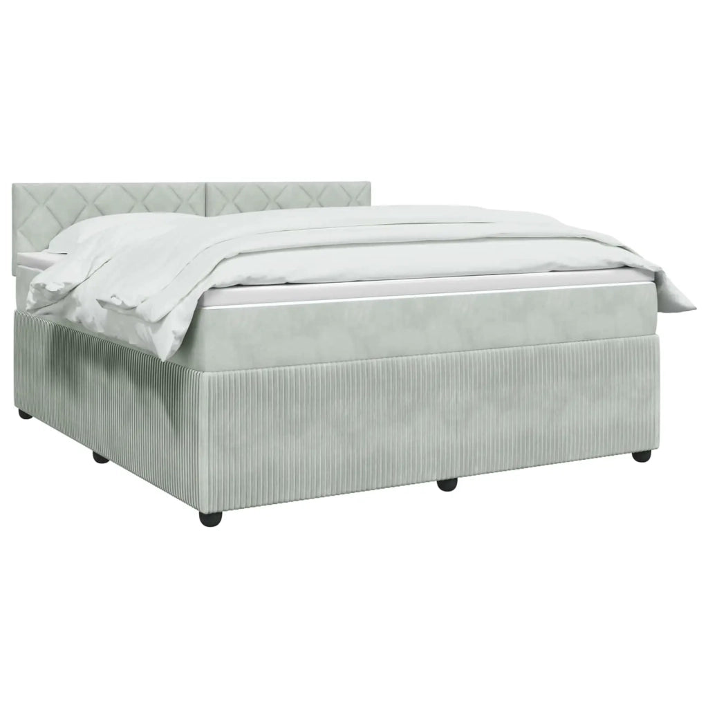 Letto box spring con materasso Grigio Chiaro 140 x 200 cm 3451697