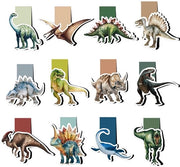 Leggii magnetici per libri 12 pezzi - Design dinosauro - Regalo di compleanno - Scuola - Lettura - Materiale ecologico - Cartine