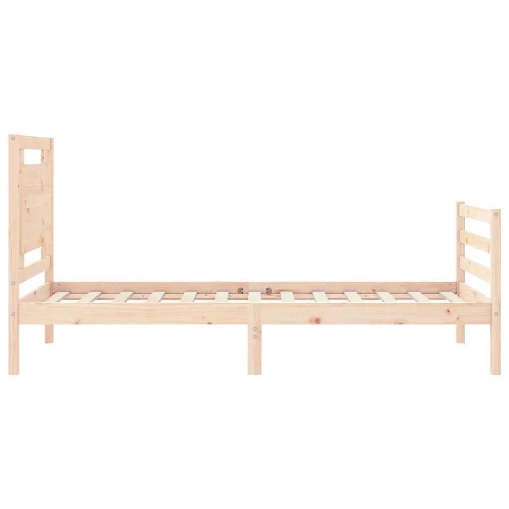 Giroletto con Testiera-Struttura Letto con testiera 100x200 cm in Legno Massello 664736