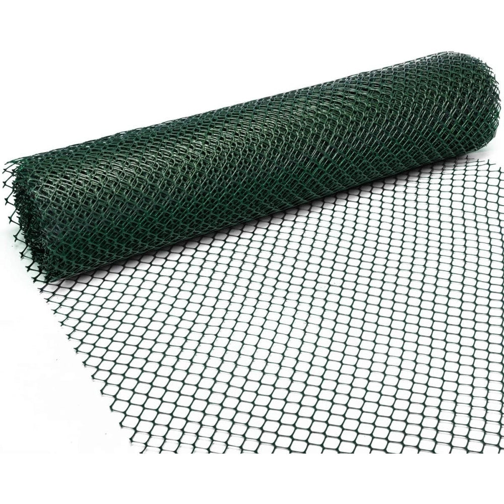 Trade Shop - Rete Di Rinforzo Per Giardino Verde 1 X 5 Mt In Plastica Maglia 13mm Recinsione -