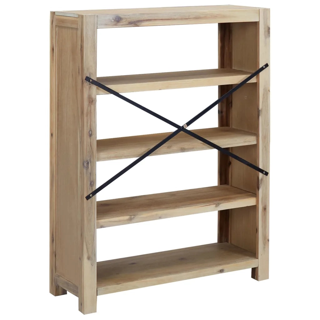 Libreria a 4 Ripiani 80x30x110 cm in Legno Massello di Acacia 345085
