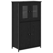 Credenza | Madia | Buffet da pranzo | Armadio da pranzo Rovere Nero 62 x 32 x 106,5 cm Legno multistrato