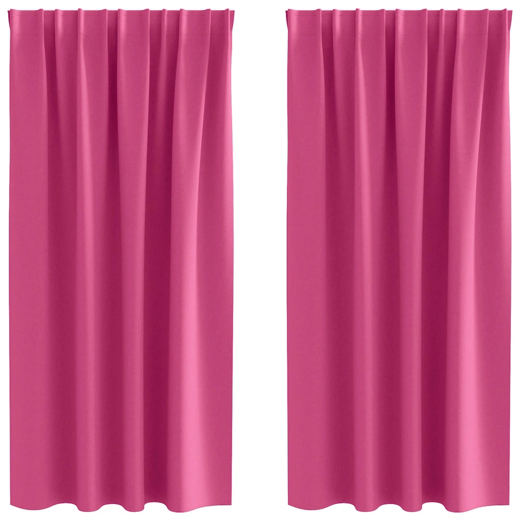 Tende Blackout con Anelli 2 pcs Rosa Vivo 175 x 140 cm 4107514