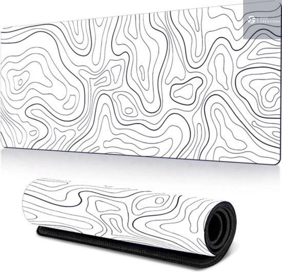 Matrice da Gioco XL per Scrivania 80x30 cm con Bordi Inclinati e Base Antiscivolo - Bianco
