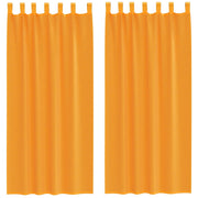 Tende in Voile con Passanti 2 pz Arancio 140x225 cm