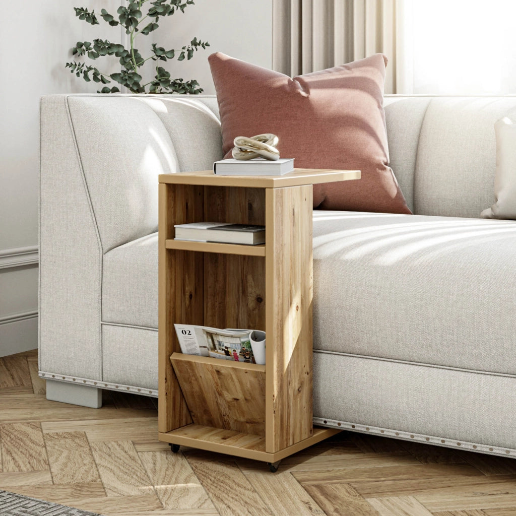 Tavolino in legno "Filinta" - 30 x 40 x 63 cm - Pino
