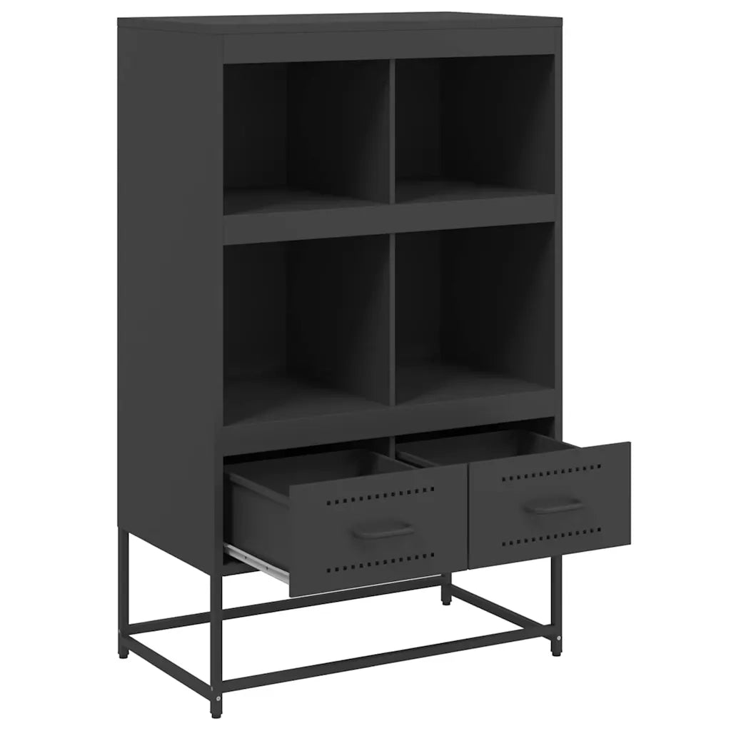 Credenza Nera 68x39x111,5 cm Acciaio 846602