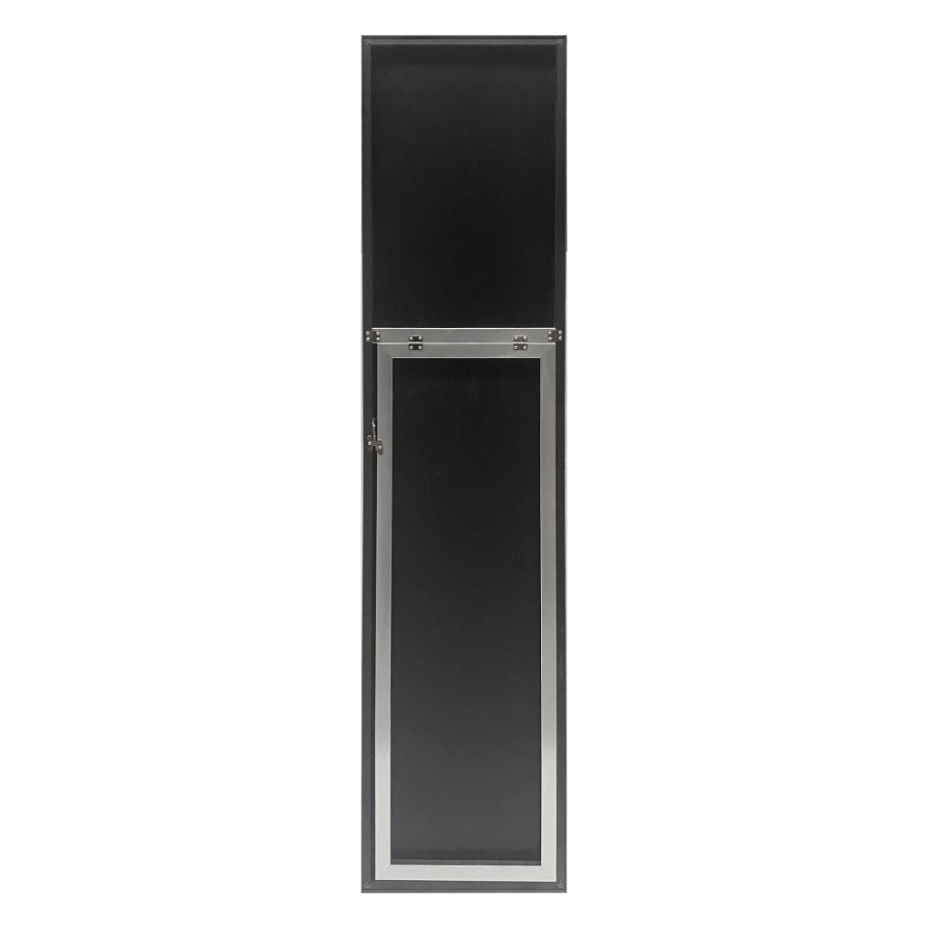 Specchio a cavalletto basculante a figura intera 150 x 35 cm argento 03_0007967