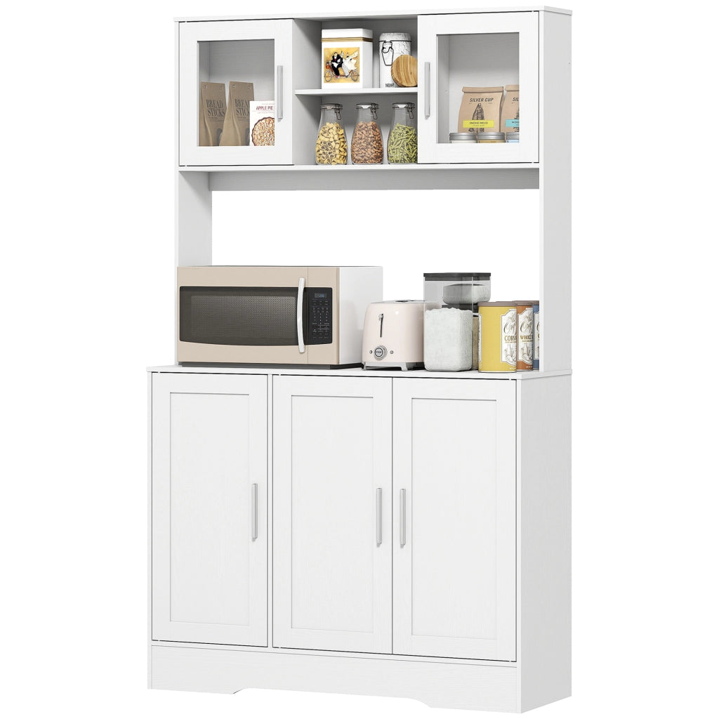 Armadio Dispensa con Ante e Ripiani ¨C Zephmum ¨C Bianco 108x35x180 cm