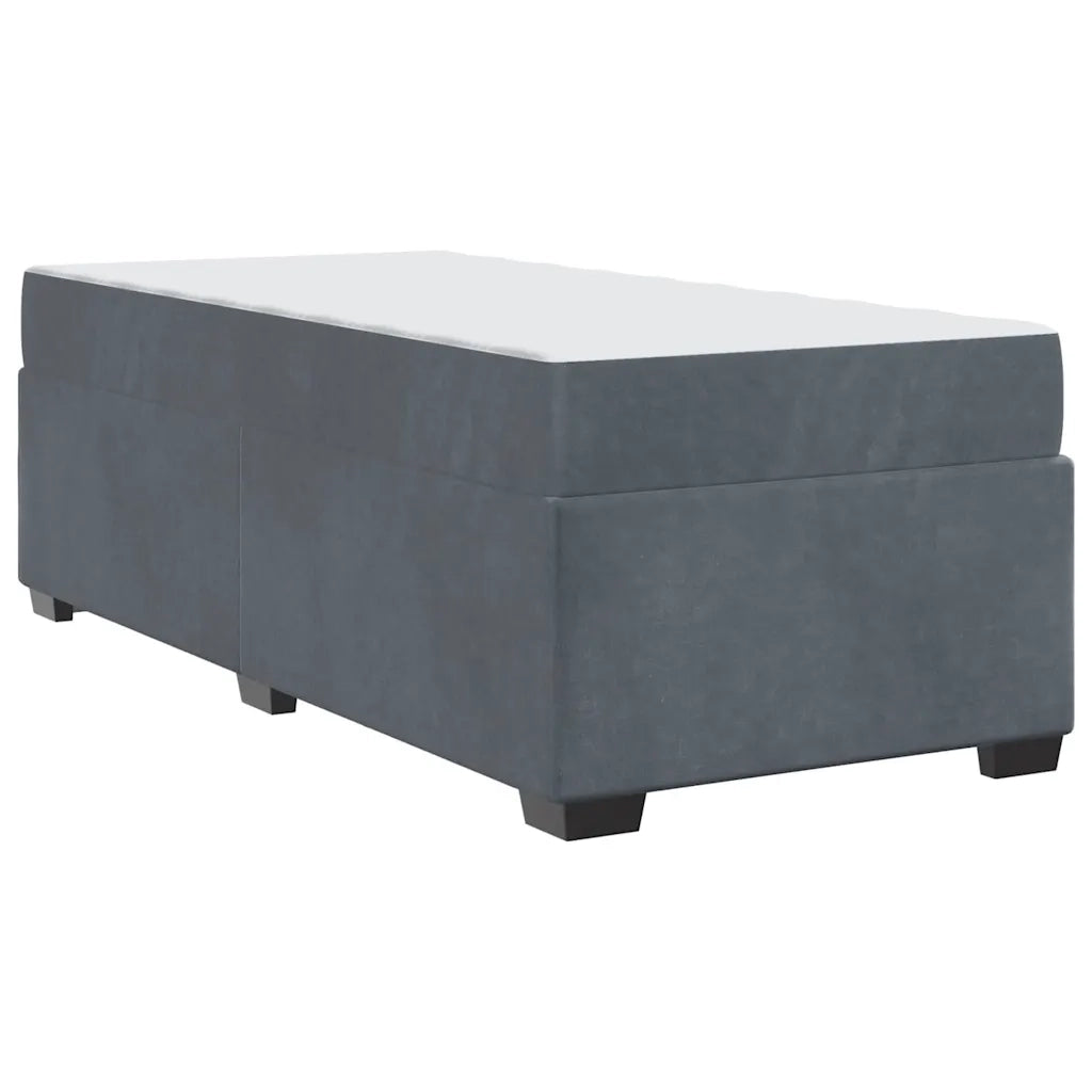 Struttura del letto Grigio scuro 100 x 200 cm Tessuto