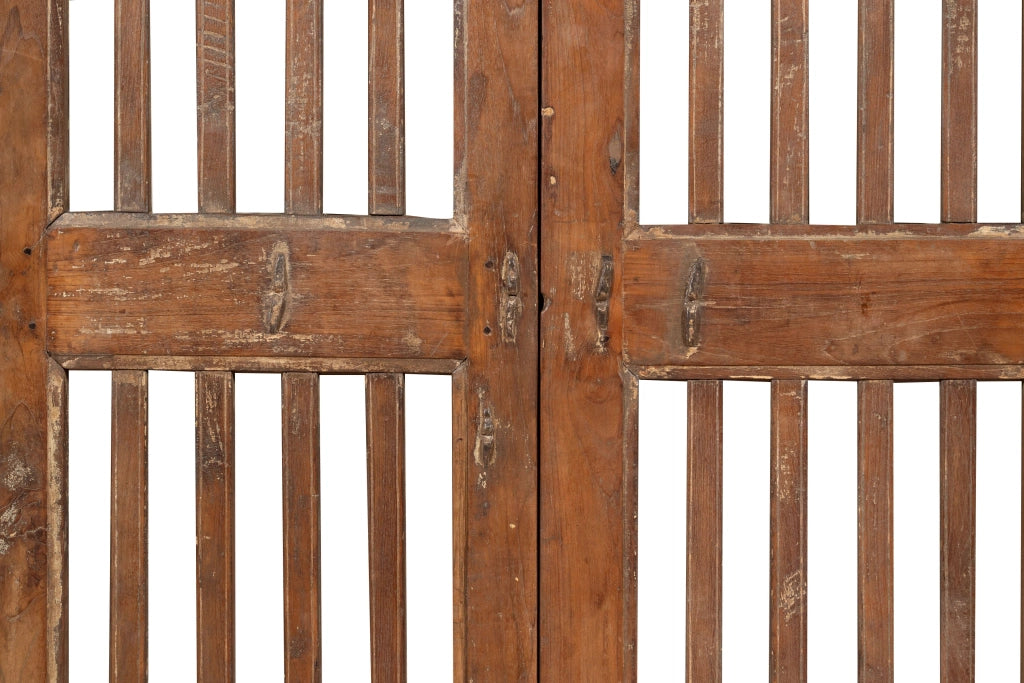 Biscottini Porta portone in legno massello e ferro da interno o da esterno vecchia e antica medievale scorrevole