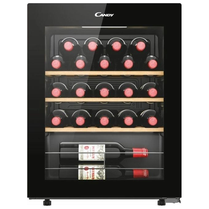 Candy CWC023 DiVino Cantinetta Vini Libera Installazione 23 Bottiglie 62 L Classe G Wi-Fi Ripiani Legno Anti UV colore Nero