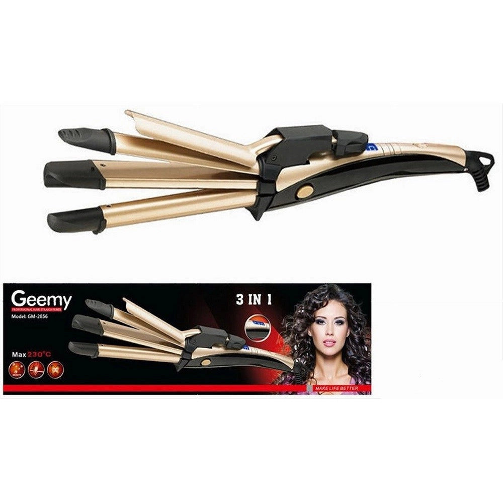 Trade Shop - Piastra Ferro Arricciacapelli Professionale 3in1 Per Capelli Lisci Mossi Gm-2856 -