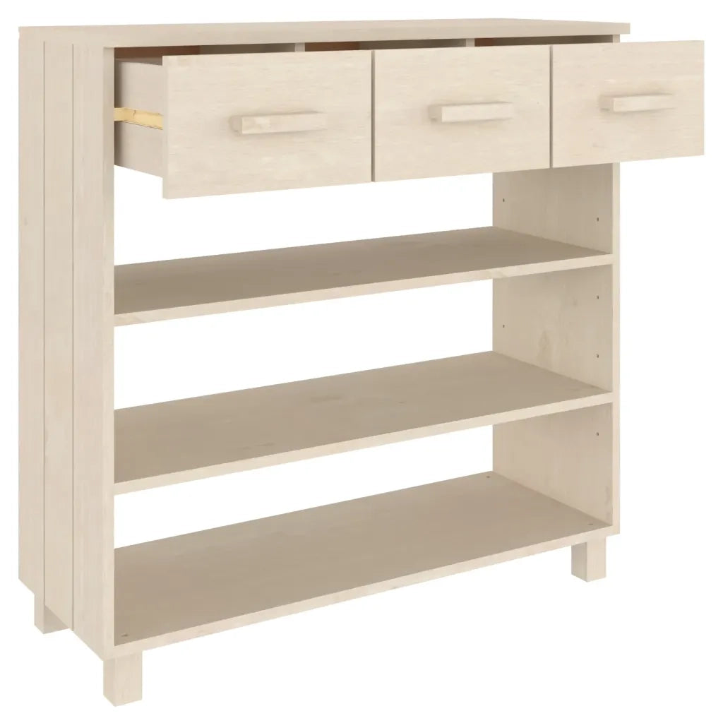 Consolle | Tavolo d'Ingresso HAMAR ambra 90x35x90 cm in Legno Massello di Pino