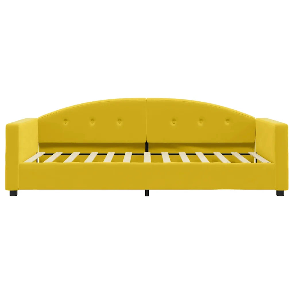 Letto singolo | Letto per adulti | Letto da Giorno Giallo 90x200 cm in Velluto