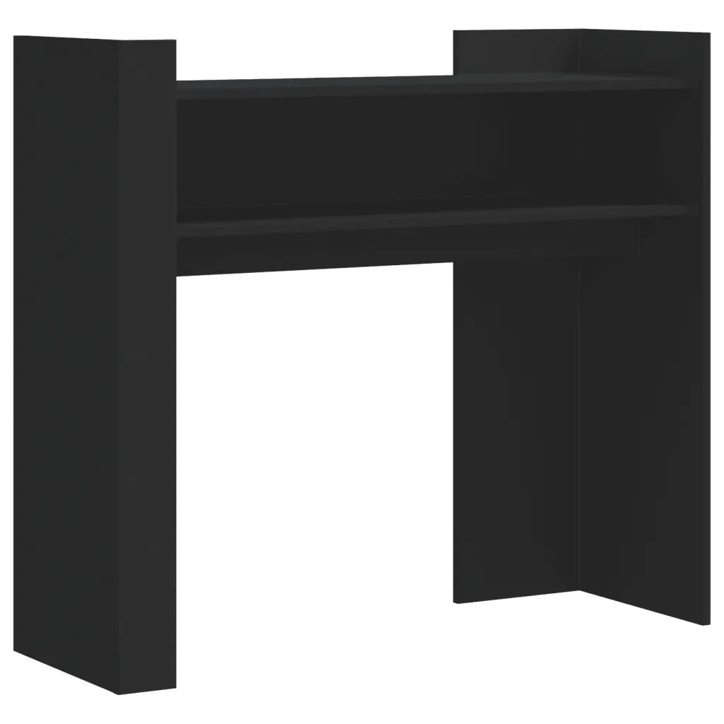 Tavolino Consolle-Tavolino da soggiorno-Tavolino da Salotto Nero 100x35x90 cm in Legno Multistrato