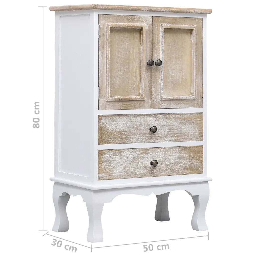 Cassettiera Bianca 50x30x80 cm in Legno CFW4302209