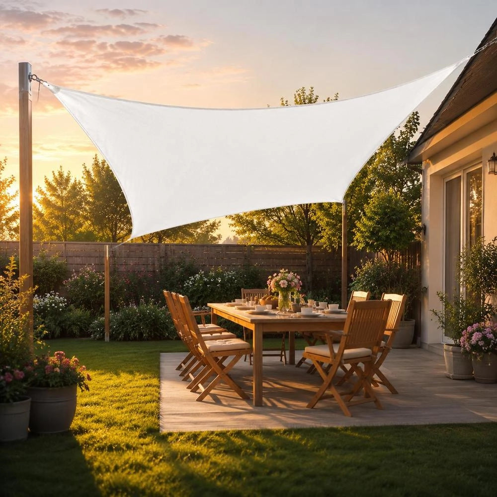 Sunshade Sail Oxford Fabric Triangular 4.5x4.5x4.5 M White