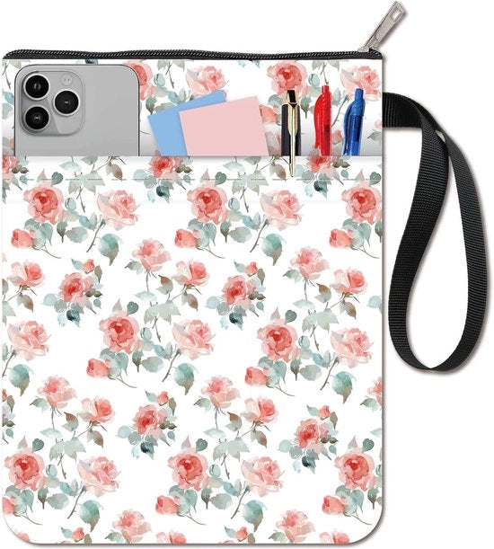 Copricapo per Libri con Cerniera e Borsa Supplementare, Impermeabile e Lavabile, Tasca di Protezione per Fiori per Libri di Carta, Tasca di Stoffa per Pocket, Regalo per Donna