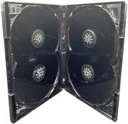 Casella per DVD Multi 4 - Zwart - 4-Way Multibox - Per 4 Dischi - Ideale per l'organizzazione dei DVD - Colore Nero