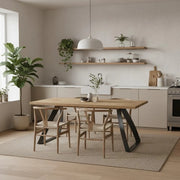 Tavolo da pranzo allungabile in legno impiallacciato rovere naturale Timber 200-300x100 cm fino a 12 posti Made in Italy | Duzzle