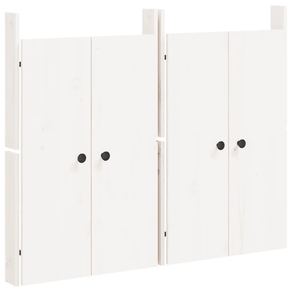 Ante da Cucina da Esterno 2pz-Set di 2 Ante per Cucina da Giardino Bianche 50x9x82cm Legno Massello di Pino