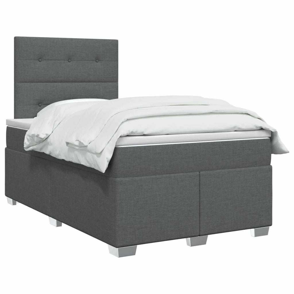 Letto box spring con materasso Grigio Scuro 120 x 190 cm 3454825