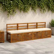 Cuscini per Panchina a 2 Pezzi VUGHT 2 pz 100% Poliestere Crema 951145