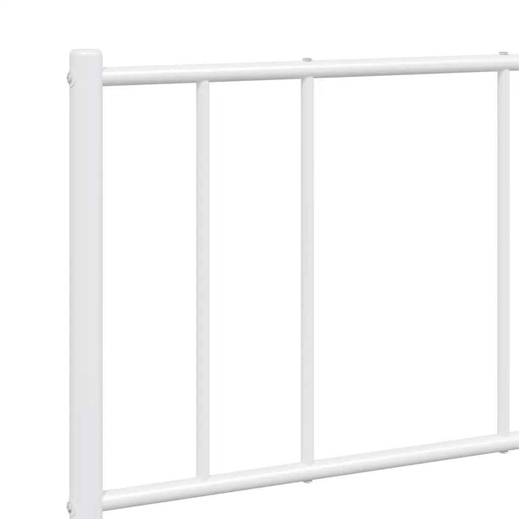 Giroletto con Testiera e Pediera-Struttura Letto Metallo Bianco 120x200 cm 786173